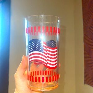 Plastic cup with American flag